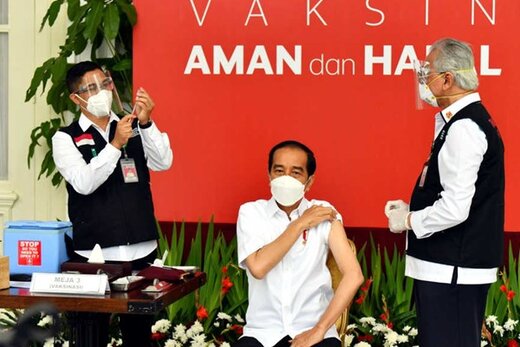 رئیس‌جمهور اندونزی هم واکسن چینی زد